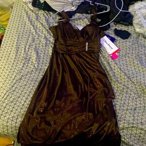 Brown 2000’s Homecoming dress size 10